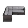 thumbnail image 3 of Living Source International 5-Piece Seating Group with Cushions in Gray/Brown, 3 of 3