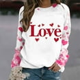 thumbnail image 4 of FDGIU ‌Valentine's Day Shirt Women, Heart Print Long Sleeve T-Shirt with Crew Neck for Valentine's Outfit & Casual Wear, 4 of 6