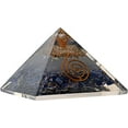 thumbnail image 2 of Sodalite Crystal Orgone Pyramid, Glow in Dark Organite Pyramid, 2 of 5