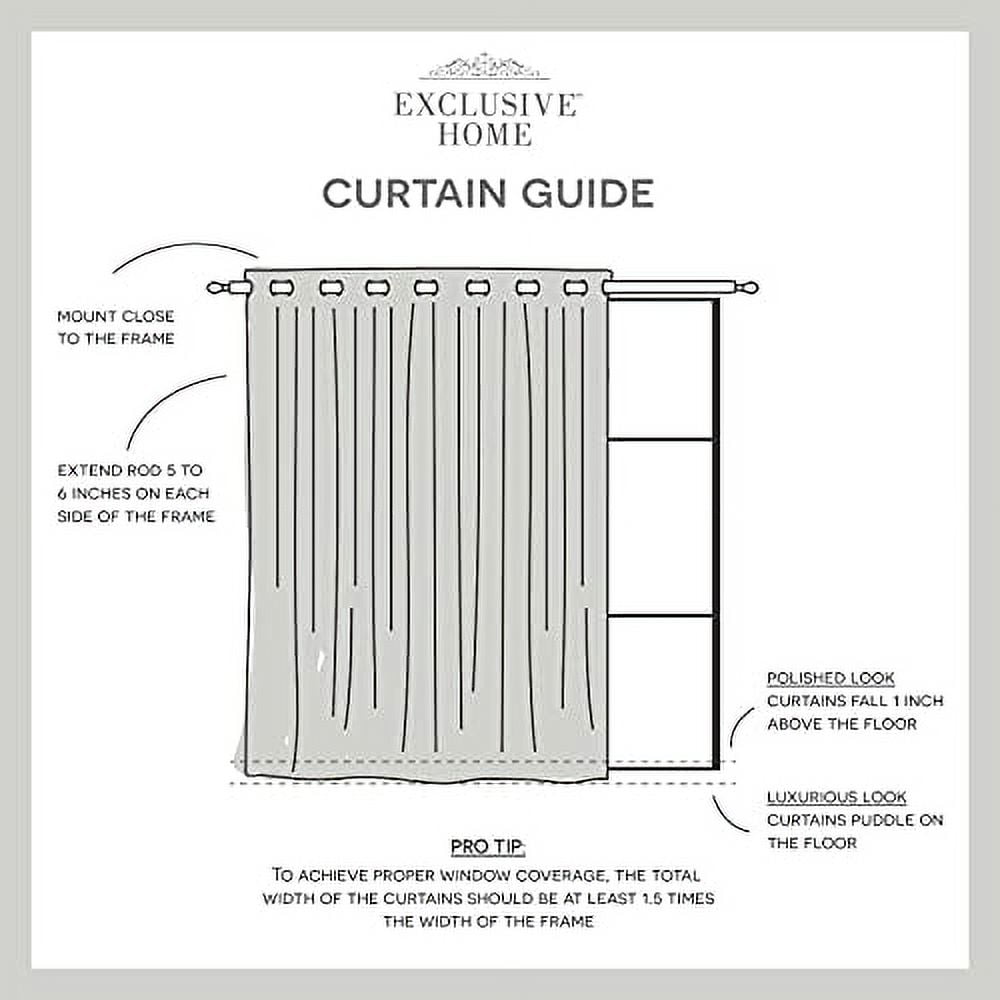 Exclusive Home Forest Hill Patio Room Darkening Blackout Grommet Top Patio Curtain Panel, 108"x96", Dove Grey