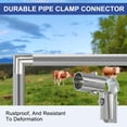 thumbnail image 4 of Uxcell Pipe Clamp Connector, Stainless Steel Chain Link Fence Clamps for Coat Racks Store Shelves Bracket Rail L-Shape, 4 of 7