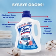 Lysol Laundry Sanitizer Additive, Sanitizing Liquid for Clothes and Linens, Crisp Linen, 90 fl oz
