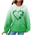 thumbnail image 2 of xixinqiwan Women's St. Patrick's Day Hooded Sweatshirts,Women's Four-Leaf Clover Pullover Sweatshirt Hoodie For Paddys Day White XL, 2 of 6