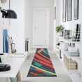 thumbnail image 4 of Yayeee Runner Rug for Bedroom 2'x6' Machine Washable Hallway Non Slip Mat, Blue Abstract Lines, 4 of 8