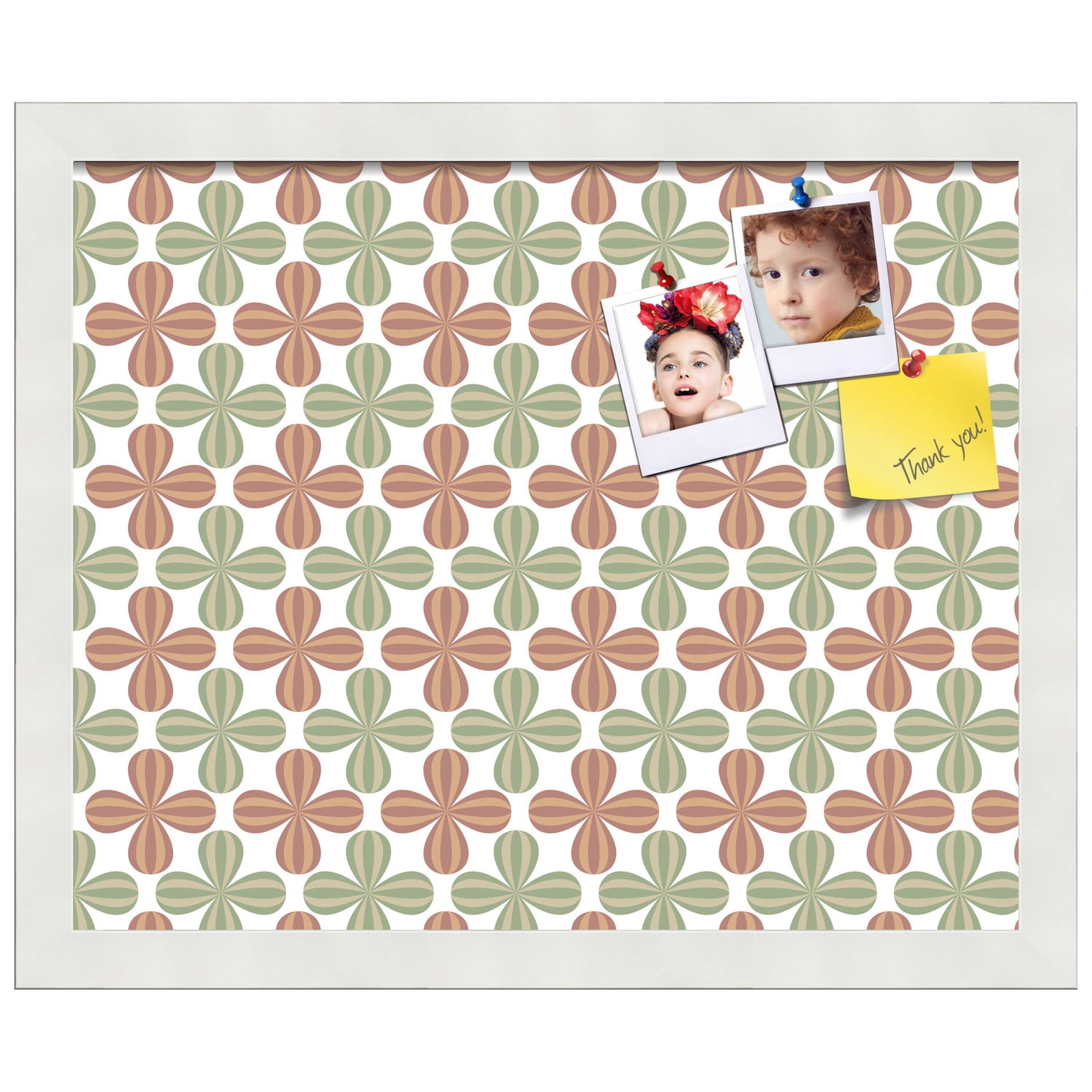 PinPix ArtToFrames 14x11 Custom Cork Bulletin Board    Poster Board Has a Fabric Style Canvas Finish, Framed in Satin White Frame (PinPix-558)