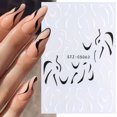 thumbnail image 3 of UDIYO Nail Sticker French Style DIY Colorful Line Decal Powder 3D Transfer Slider for Manicure, 3 of 7