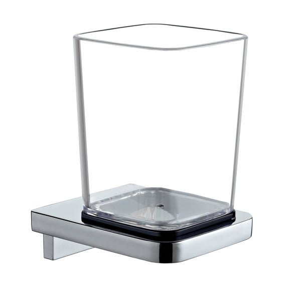 ECKOREA® Polished Chrome Tumbler Holder ECK-405C, Tumbler Included, Durable Zinc Alloy, Wall-Mounted, Screw-in