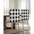 thumbnail image 5 of nqOlkjepod Black White Plaid Chair Covers Set of 6, Decorative Chair Back Cover, Spring Farmhouse Buffalo Checkered Dining Room Chair Slipcovers Removable Chair Protectors Covers for Party Banquet, 5 of 7