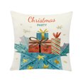 thumbnail image 5 of Fundas de Cojines navideños 45x45cm Papá Noel Pino Muñeco de Nieve Fundas de Almohada de Temporada Lino Feliz Navidad Cojines para sofá Festivo de Invierno Regalo navideño Doble Cara 4 Piezas, 5 of 5