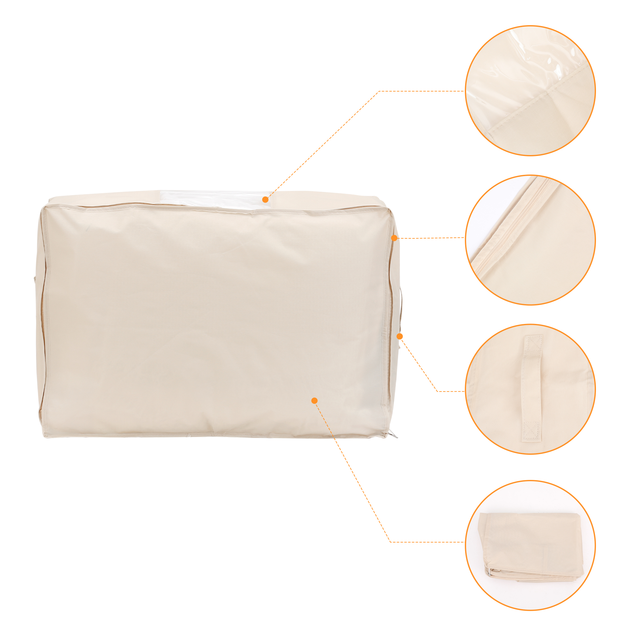 Unique Bargains 1 Pack Clothes Storage Bags Moving Bags Yellow 24*16.5*9.5in