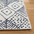 thumbnail image 3 of SAFAVIEH Casablanca Santana Diamond Area Rug, Ivory/Blue, 6' x 6' Square, 3 of 8