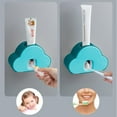 thumbnail image 2 of Aedtie Rack Household Wall Mounted Automatic Lazy Toothpaste Squeezing Device Cloud Toothpaste Rack Bathroom Washing Storage Rack, 2 of 7