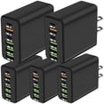 thumbnail image 1 of Cargador de Teléfono HotShot NexusBlack 5 Pzas 6 Puertos USB 5V 3A Max 65W 100-240V 50-80Hz Negro, 1 of 1