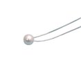 thumbnail image 5 of Collar de perlas cultivadas de agua dulce blancas para mujer, cadena de plata de ley 925, 5 of 5