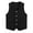 Black, variant on Kids Boys Girls Buttons Volunteer Activity Vest Solid Color Sleeveless Waistcoat Party Red M