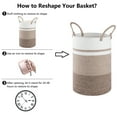 thumbnail image 2 of Cherishgard Laundry Hamper?Woven Cotton Rope Laundry Hamper with Handles for Blanket, Toys, 2 of 5