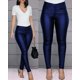 thumbnail image 1 of Pantalones ajustados casuales y sexys de cuero PU de color sólido de otoño e invierno para mujer, 1 of 6
