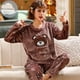 thumbnail image 1 of Pijama cálido de franela para Mujer, conjunto de pijama con estampado de dibujos animados, jersey de lana Coral, trajes para el hogar, 3XL, invierno, 1 of 4