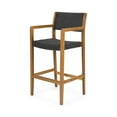thumbnail image 3 of Noble House Angel Outdoor Bar Stool - Teak/Black, 2 Pack, 3 of 9