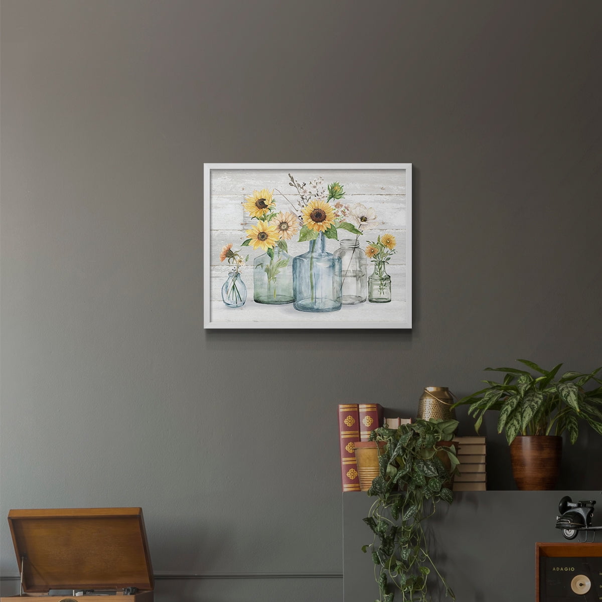 Sunflower Extravaganza by Carol Robinson - Restickable Framed Giclée Print