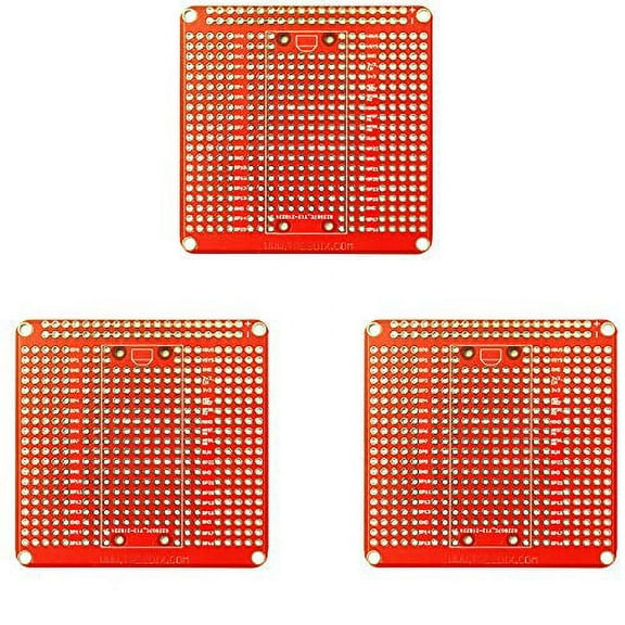 Treeidx 3pcs Expansion Board Breadboard Gold Plated Finish Proto Board PCB Compatible with Raspberry PI PICO