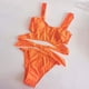 thumbnail image 4 of Traje de baño sexy de dos piezas con correa para el cuello halter y almohadilla para el pecho sin aros Estampado de leopardo Fridja  nalpqowj20302, 4 of 5