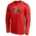 thumbnail image 2 of Men's Red San Diego State Aztecs Primary Logo Long Sleeve T-Shirt, 2 of 3
