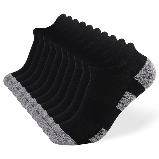 Calcetines Paquete de 10 calcetines para correr para hombres y mujeres calcetines tobilleros atléticos transpirables acolchados calcetines de corte bajo para deportes al aire libre senderismo y correr