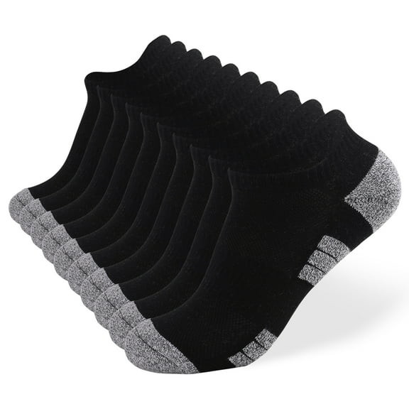 Anself 10 Pack Running Socks for Men Women Breathable Cushioned Athletic Ankle Socks Low Cut Socks Outdoor Sport Hiking Running