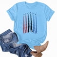 thumbnail image 4 of KPOPLK Womens American Flag Shirt USA Patriotic Crew Neck T-Shirt 4th of July Short Sleeve Tee(Sky Blue,XXXL), 4 of 5