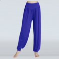 thumbnail image 1 of Pantalones de baile para mujer, de modal, sueltos, con piernas anchas, para práctica de yoga latino, largos, suaves, para el hogar, N24, 1 of 5