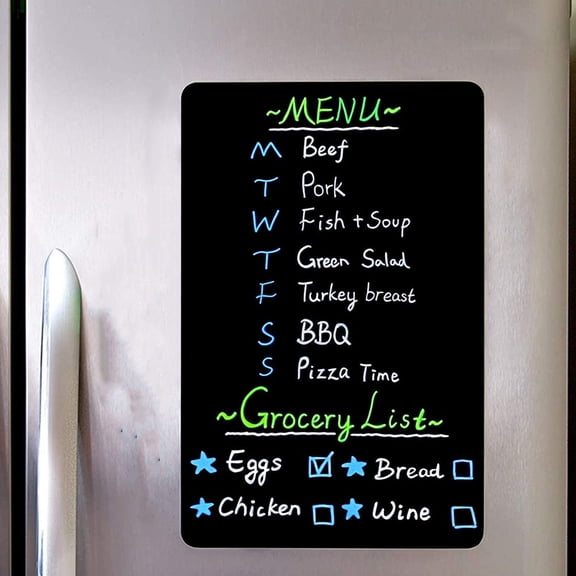 RENACLIPY Writable Eraseable Home Use Fridge Board Magnetic Mini Chalkboard 1 Set