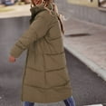 thumbnail image 4 of Niaviben Long Puffer Coat Women's Thickened Down Jacket Womens Puffy Jackets for Women Winter Coats for Women Puffy Jackets for Women with Hood Womens Winter Jacket Khaki S, 4 of 9