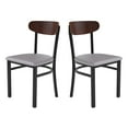 thumbnail image 5 of Flash Furniture Wright Metal/Wood Restaurant Chair, Set of 2, Walnut/Gray, 5 of 12