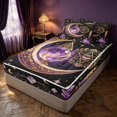 thumbnail image 3 of Homewish Happy Halloween Zipper Full Size Comforter Sets with Fitted Sheet and 2 Pillowcases for Kids, Witch Divination Zipper Bedding Set, Colorful Stars Reversible, 3 of 7