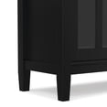 thumbnail image 6 of Simpli Home Warm Shaker 32 inch Wide Solid Wood Transitional Low Storage Cabinet in Black, 6 of 7