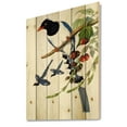 thumbnail image 2 of Designart 'Vintage Countryside Birds On Branch IV' Farmhouse Print on Natural Pine Wood, 2 of 5
