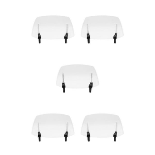 Transemion Riding Comfort Durable Adjustable Clip-on Motorcycle Wind Deflector Extension Spoiler Stability Easy To Install Transparent 5Set