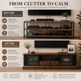 thumbnail image 6 of StoneCreek TV Stand Fits up to 70'' TV, Entertainment Stand with Storage Cabinet, Farmhouse TV Console for Bedroom, Living Room, 6 of 6