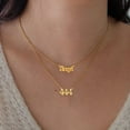 thumbnail image 4 of HIJONES Women's Angel Number Statement Necklace 333 Numbers Pendant Choker Chain Numerology Jewelry Gold, 4 of 6