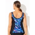 thumbnail image 2 of Swimsuits for All Women's Chlorine Resistant Sweetheart Zip Front Tankini Top, 2 of 6