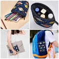 thumbnail image 5 of Bingfone Planets and Stars Print Telescopic Pencil Bag Pen Holder Pop Up Stationery Case, Stand-up Retractable Transformer Bag Standing Organizer, 5 of 6