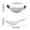 thumbnail image 4 of 1pc Stainless Steel Pot Strainer, Pasta Strainer, Colander, Pasta Strainer With Handle For Different Pot Pan, Kitchen Tool, 4 of 4