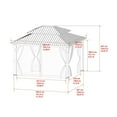 thumbnail image 4 of Hometrends  11 ft. x 13 ft. Hardtop Cedar Gazebo, 4 of 8