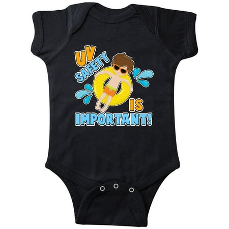 

Inktastic UV Safety is Important with Boy in Inner Tube Gift Baby Boy Bodysuit