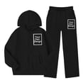 thumbnail image 4 of LvhaoGJOB Big Kids Boys Hoodie and Pants Outfit Set, Black - fleece fabric, ready for print, 4 of 7