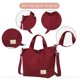 thumbnail image 4 of Bolsa de viaje extensible con doble tirante al hombro - Bolsa deportiva 37L y bolsa de gimnasio - Camisa de nylon para mujer - Vino, morado, azul oscuro, verde menta, verde, rojo, 4 of 6