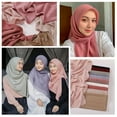 thumbnail image 2 of Foulard Carrée en Soie pour Femmes, Bandana, Couleurs Unies, 2 of 3