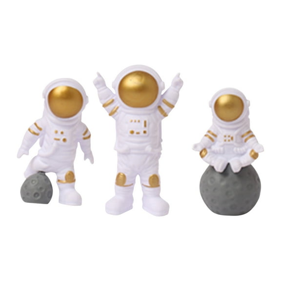 JeashCHAT Space Birthday Cake Topper Birthday Cake Baking Decoration Aerospace 7-piece Set Astronaut Astronaut Star System Cake Decoration Car Decoration