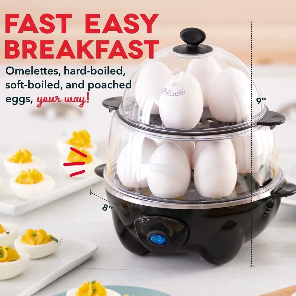 Deluxe Sous Vide Egg Bite Maker with Silicone Molds + Rapid Egg Cooker Bundle for Healthy Breakfasts